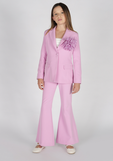 Pantalone in Tessuto Tecnico con Fondo Svasato e Vita Regolabile - Fun&Fun Couture