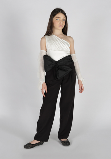 Body Monospalla con Drappeggio e Chiusura a Pressione - Fun&Fun Couture