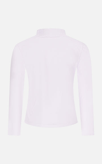 Maglietta con Mezzo Collo e Maniche Lunghe - Logo Dettaglio Laterale