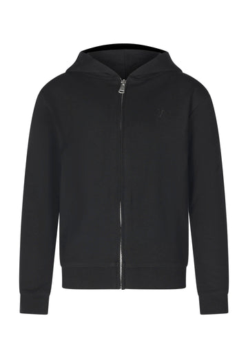 Felpa basica Fun&Fun in cotone con cappuccio e zip