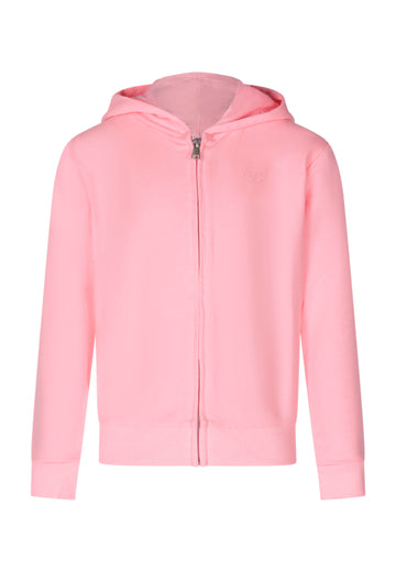 Felpa basica Fun&Fun in cotone con cappuccio e zip