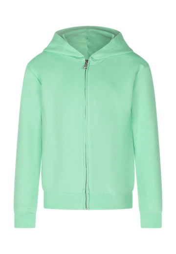 Felpa basica Fun&Fun in cotone con cappuccio e zip