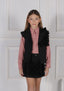 Gilet con Rever modello Giacca con Applicazione in Chiffon